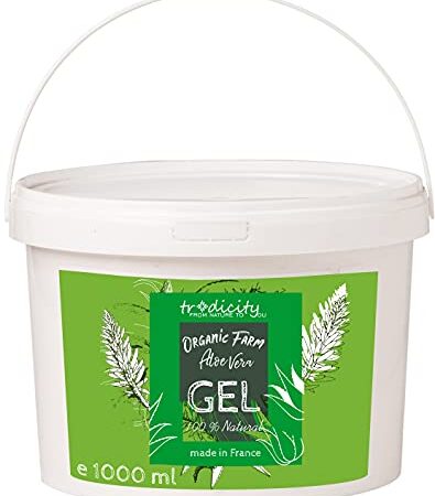 Aloe Vera Gel 1kg Seulement Aloe Vera Jus 100% Natural pour Visage, Cheveux et Corps, Animaux de Compagnie, Hydratant Calmant aprés Soleil