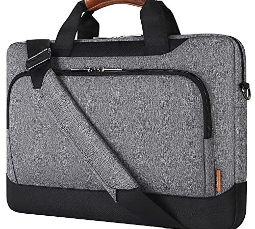 DOMISO 17-17.3 Pouces Sac à Bandoulière Oour Ordinateur Portable avec Bandoulière Compatible avec 17" Computer, HP Pavilion 17/MSI GS73VR Stealth Pro/Dell Inspiron 17,Lenovo/Acer/MSI/ASUS PC Sac