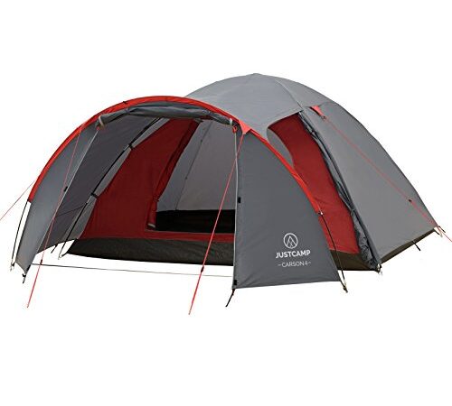 JUSTCAMP Carson 4 Tente de Camping 4 Personnes (345 x 245 x 135 cm)