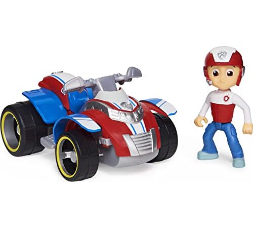 LA PAT' PATROUILLE - VÉHICULE + FIGURINE RYDER - Véhicule de 15 cm Avec 1 Figurine À Collectionner Pat' Patrouille - Paw Patrol - 6061907 - Jouet Enfant 3 Ans et +