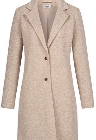 ONLY NOS Onlcarrie Life Mel Coat OTW Noos Manteau de mélange de Laine, Etherea/Detail:Melange, 36 Femme