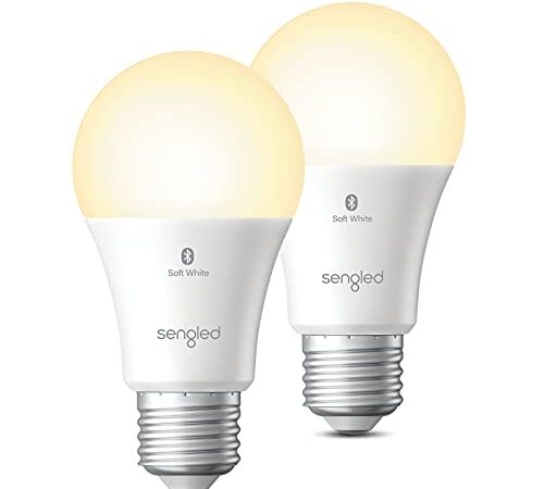 Sengled Ampoule Connectée Alexa, Ampoule Led E27 Bluetooth, Smart Bulb, Ampoule Intelligente Echo Dot, Contrôle à Distance Commande Vocale Dimmable, Blanc Chaud 2700k, 60W 806LM, Pack de 2 B11-U21W