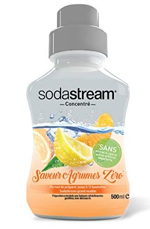 Sodastream Concentré Saveur Agrumes Zéro – Sans Sucres, Sans Calorie, Sans Arôme Artificiel et Sans Aspartame – 500 ml