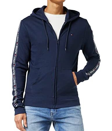 Tommy Hilfiger - UM0UM00708 - Hoody Ls Hwk - Veste à capuche - Homme - Bleu (Navy Blazer 416) - Taille: L