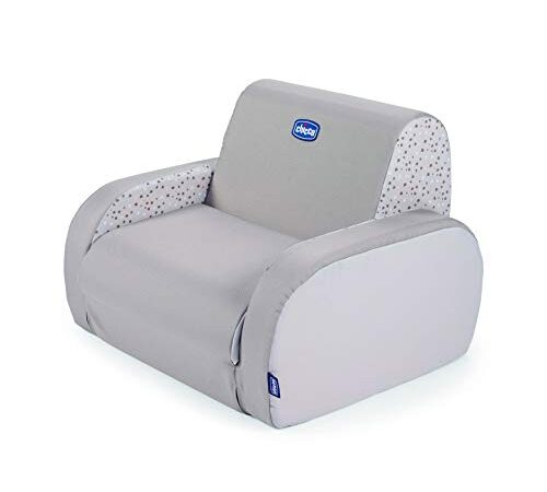 Chicco Twist Fauteuil pour Enfants Convertible en Chaise Longue et en Divan, avec 3 Configurations, se Transforme en 1 Mouvement - pour les enfants de 12 mois et Plus - Dune