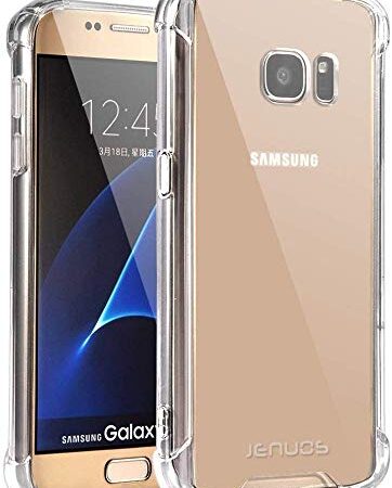 Coque Samsung Galaxy S7, Jenuos Transparent Coque Antichoc Etui en Silicone TPU pour Samsung Galaxy S7 5.1" Transparent (S7-TPU-CL)