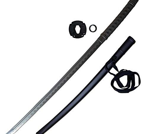 Katana d'Entraînement Sabre Japonais en Polypropylène Bokken avec Etui et Tsuba 105 cm