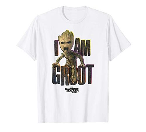 Marvel Guardians Vol.2 I AM GROOT Cute Angry T-Shirt