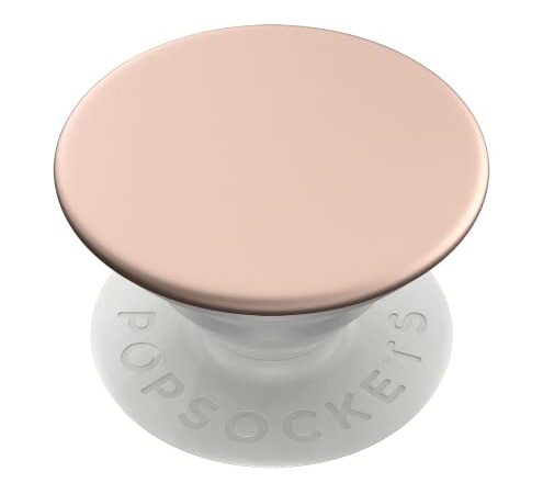 PopSockets PopGrip - Support et Grip pour Smartphone et Tablette avec un Top Interchangeable - Rose Gold Aluminum