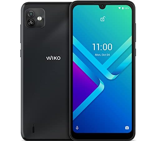 Wiko Y82 Smartphone débloqué 4G (Ecran 6.1" - 32 Go Extensible à 256 Go - Batterie boostée 3600 mAh - Double Nano-SIM) Black Giftbox