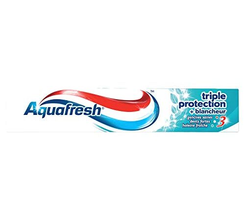 Aquafresh Dentifrice Triple Protection Blancheur, Gencives Saines, Pour Des Dents Fortes et Une Haleine Fraiche, 75 ml