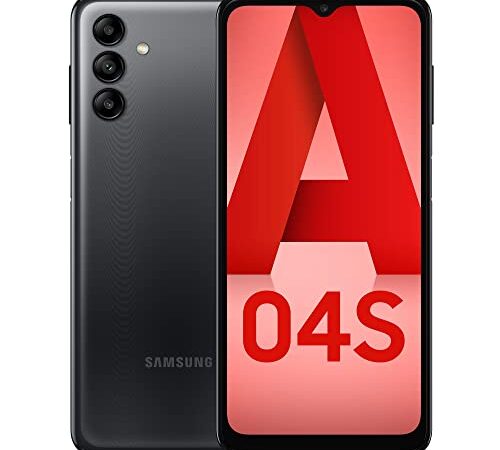 Samsung Galaxy A04S, Téléphone Mobile 4G 6,5", 32GB, Carte SIM Non Incluse, Android, Version FR, Noir