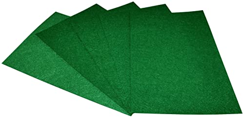 AERZETIX - C54310 - Lot de 5 feuilles de feutre/feutrine rigide 190Х290x1 mm - accessoires pour loisirs créatifs et décoration - couleur vert foncé