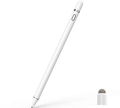 CiSiRUN Stylet Tactile pour écrans tactiles Apple Pencil, Stylet ipad avec Pointe Crayon à écran Tactile Compatible avec iPad Pro/iPad 2018 / iPhone/Samsung iOS Tablette