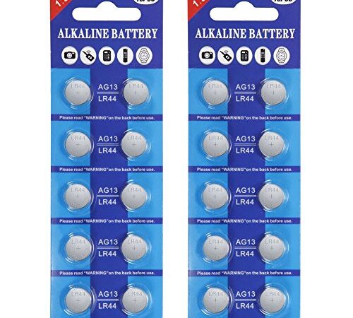 Fortune LR44 AG13 Alkaline 1.5V Button Coin Cell Batteries (20pcs)" as"Piles boutons alcalines Fortune LR44 AG13 1,5 V