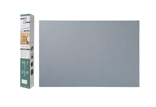 Tapis en silicone multifonction pour plan de travail de cuisine - Antidérapant, résistant à la chaleur, épais (2 mm), large (60 x 40 cm) - Gris