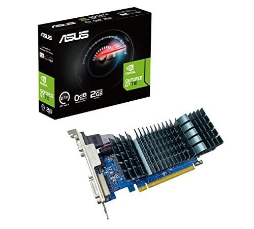 ASUS GeForce GT 710 Carte Graphique DDR3 Evo à Faible Profil 2 Go pour HTPC Silencieux 2 Go DDR3 954 MHz