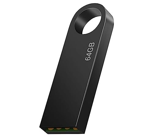 Jstoo Clé USB 64 Go, Cle USB 3.0 64 Go, Métal Etanche Antichoc Flash Mémoire Stick, 64 GB Pen Drive pour Portable/PC/Voiture/Tablette/TV (Gris)