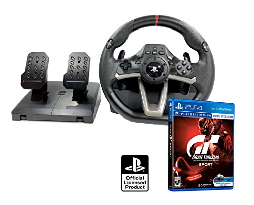 Volant et Pédales PS4 licence original Playstation RWA Apex + Gran Turismo Sport GT Sport
