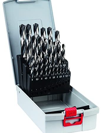 Bosch Professional Ensemble de 25 forets hélicoÏdaux HSS PointTeQ (pour métal, ProBox, accessoires pour perceuses-visseuses)