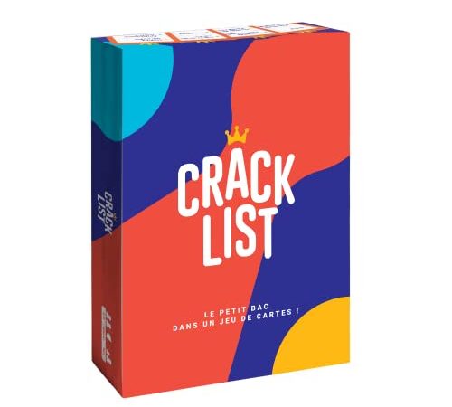 Crack List - Jeu du Petit bac - Jeu de Cartes - Jeu d'ambiance - version française - Yaqua Studio