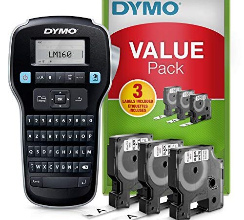 DYMO Étiqueteuse LabelManager 160 | Clavier AZERTY | Imprimante Portable d'Étiquettes Autocollantes
