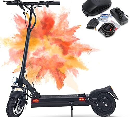 JOYOR Y6S Trotinette Electrique Adulte 800W Puissance Pointe 48V18Ah 75km Autonomie,10" Cadre en Alu Scooter électrique Freins à Disque Absorption des Chocs (Démarrez par La Clé)…