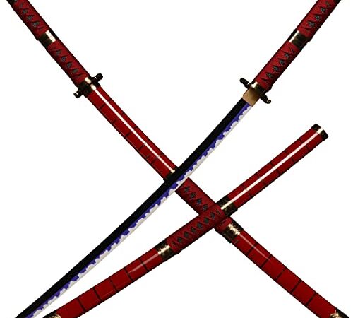 kljhld Épée Cosplay épée Anime Bambou, épée Katana Roronoa Zoro Sandai Kitetsu épée Katana 103 cm/40 Pouces