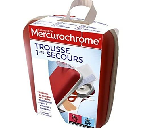 MERCUROCHROME – Trousse 1ers Secours – Blessures du Quotidien & 1ers Soins - 17 Composants - Multifonction
