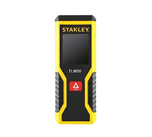 Stanley STHT1-77409 TLm50 Télémètre mESURE LASER - PORTÉE de 15m - PRÉCISION : +/-3mm - 2 FONCTIONS mesure Directes et en Continu - Indicateur de Batterie - Ecran LCD - LIVRÉ avec PILES