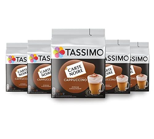Tassimo Café Dosettes - 40 boissons Carte Noire Cappuccino (lot de 5 x 8 boissons)