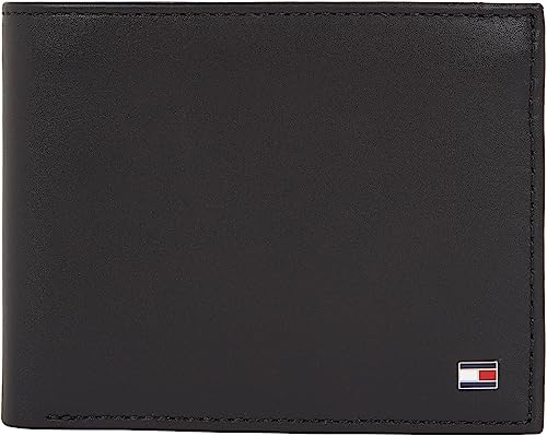 Tommy Hilfiger Porte-Monnaie Homme Eton Trifold Compartiment Monnaie, Noir (Black), Taille Unique