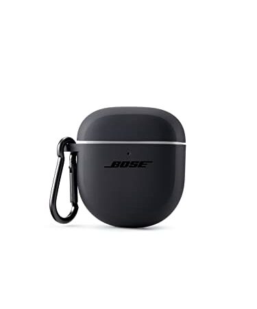 Étui Bose pour Les écouteurs QuietComfort Earbuds II, revêtement de Protection en Silicone, avec Mousqueton en Aluminium pour Les emmener Partout, Triple Black