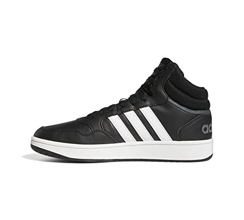 adidas Homme Hoops 3.0 Mid Classic Vintage Baskets, Noir(Core Black/FTWR White/Grey Six), Fraction_43_and_1_Third EU