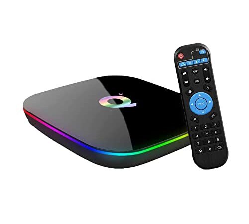 Android TV Box, Q Plus Android 10.0 TV Box 4GB RAM/32GB ROM H616 Quad-Core Support 2.4Ghz WiFi 6K HDMI DLNA 3D Smart TV Box