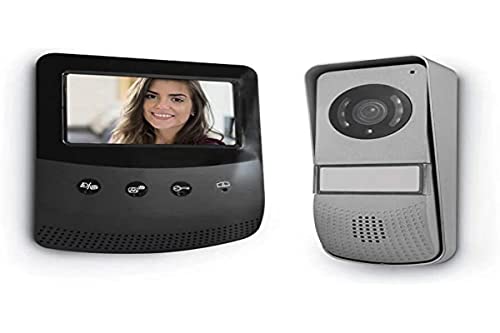 Avidsen - Interphone - Interphonie vidéo avec écran LCD (11 cm), Fonction monitoring, Micros et haut-parleurs intégré, Vision Nocturne par éclairage infre-rouge - 642278