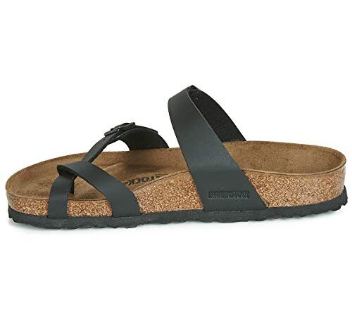 Birkenstock Mixte Mayari Birko-flor Tongs, Noir, 37 EU Étroit