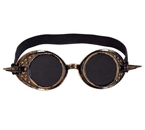 Boland 54568 – Lunettes Spikepunk, marron et noir, lunettes de fête, style steampunk rétro, accessoire de tête, costume, carnaval, fête à thème, Halloween