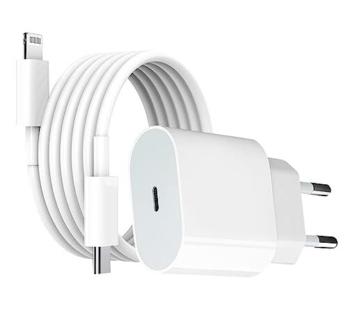 Chargeur Rapide iPhone - Certifié Apple MFi - Chargeur Rapide PD 30W avec câble 6FT USB C vers Lightning Adaptateur de Chargeur de Type C pour iPhone 14/14 Plus/14 Pro/14 Pro Max/13/12/11/SE/iPad Pro