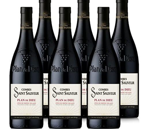 COMBES SAINT SAUVEUR - AOP Côtes du Rhône Village "Plan de Dieu" - Vin Rouge - Lot de 6 bouteilles x 75 cl