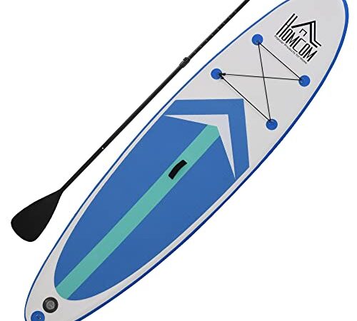 HOMCOM Stand up Paddle Gonflable Surf Planche de Paddle pour Adulte dim. 320L x 80l x 15H cm Nombreux Accessoires fournis PVC