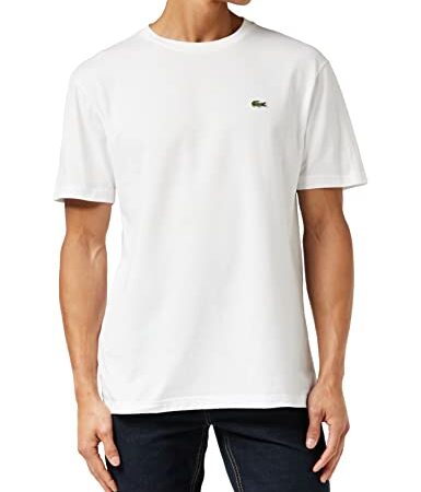 Lacoste Sport T-Shirt Regular Fit Homme , Blanc, M
