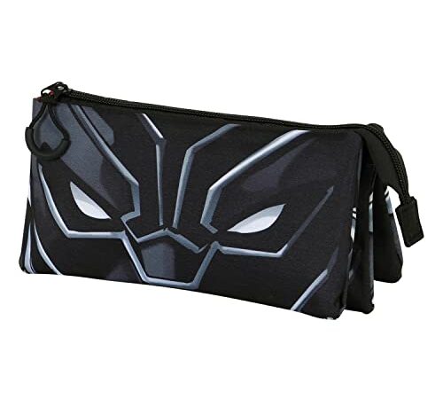 Marvel Black Panther Wakanda-Trousse Triple FAN 2.0, Noir