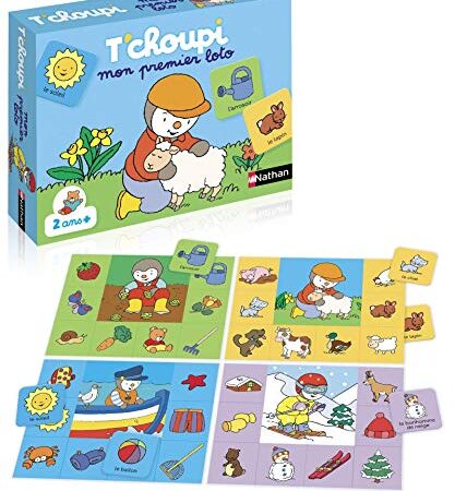 Nathan - T'choupi Mon Premier Loto - Association d'Images et Apprentissage des 4 Saisons - Développe l'Observation et la Concentration - Jeu Educatif - Pour Enfants à partir de 2 ans