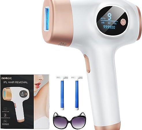 Épilateur Lumière Pulsée, 999,900 Flashes IPL Épilateur Laser avec 9 Niveaux d'énergie Améliorés 3 Fonctions - HR/SC/RA et 2 Modes pour Femme et Homme, Visage,Corps,Bikini, Aisselles