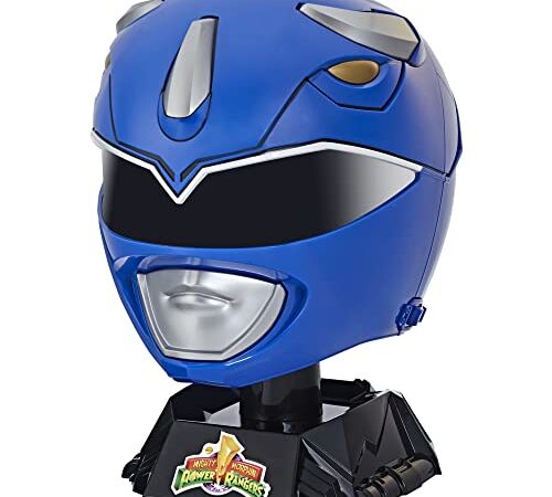 Power Rangers Lightning Collection, Casque de Collection Premium, Ranger Bleu Mighty Morphin, Taille réelle, à Exposer, Cosplay