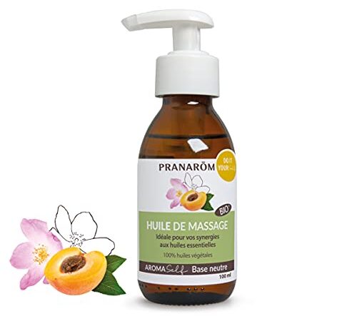 Pranarôm |Mélange d'Huile de Massage Végétale Neutre Bio (Eco)|Formule Riche Et Non grasse|100 ml