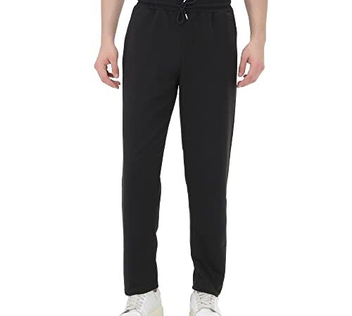 ROSS CAMP Pantalon de Sport Homme - Pantalons de Jogging Hommes - Sport Hommes Longs Coton, Loisirs Pantalon d'entraînement, Survêtement Joggers Moderne (Noir, XL)