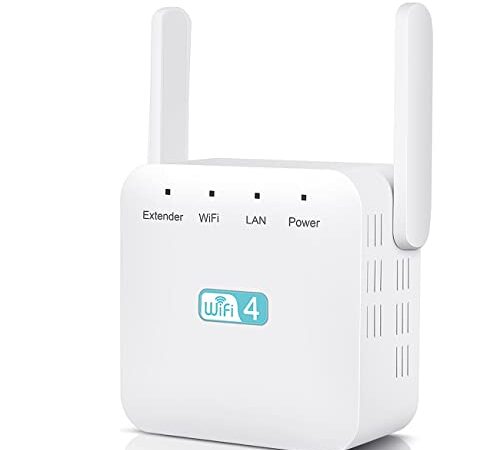 Répéteur WiFi Puissant Amplificateur WiFi sans Fil Puissant 300Mbps 2.4G Repeteur WiFi avec Port Ethernet, WiFi Extender WiFi Booster Facile à Installer, Compatible avec Toutes Les Box Internet