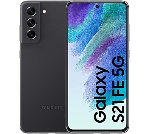 Samsung Galaxy S21 FE, Téléphone mobile 5G 128Go Graphite, Carte SIM non incluse, smartphone Android, Version FR